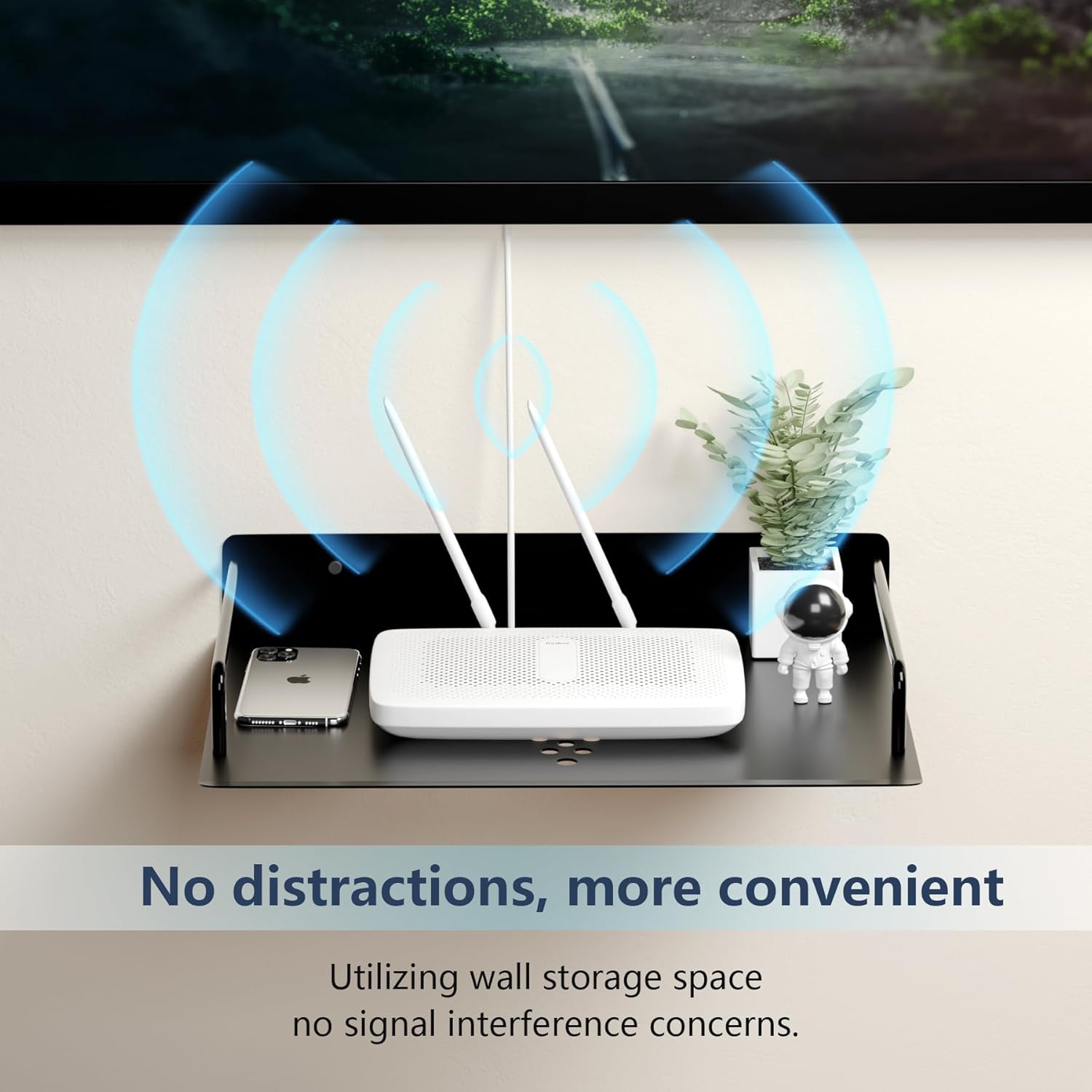 Projector Shelf with Cable Management and Ventilation