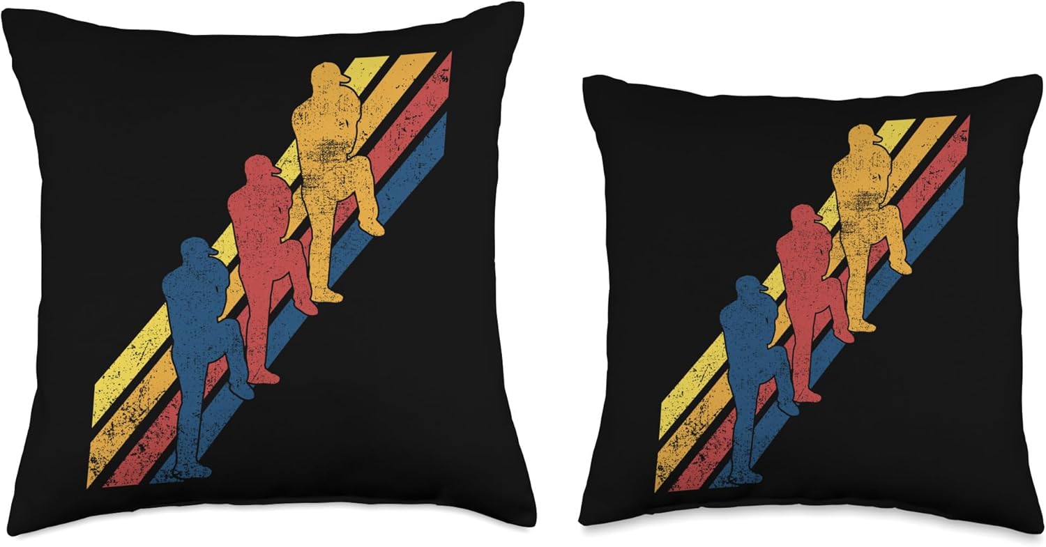 Baseball Pitcher Throw Pillow for Baseball Fans