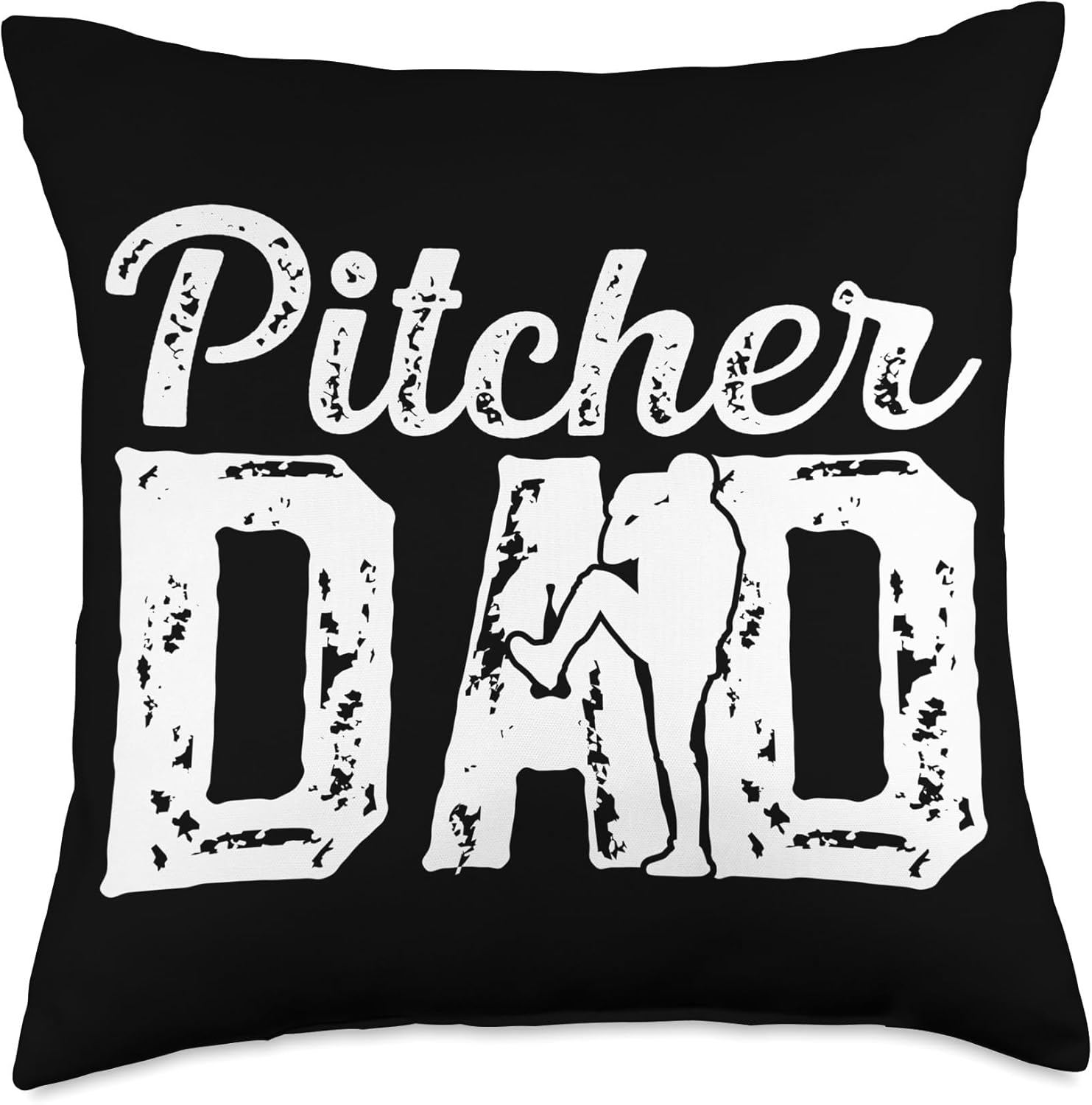 Baseball Pitcher Dad Fathers Day Throw Pillow