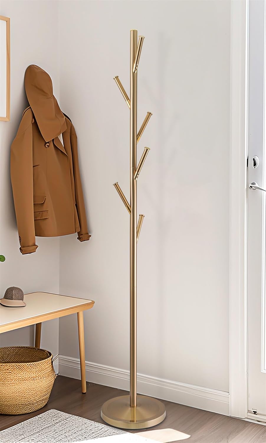 Kira Home Addison 68 Inch Modern 6 Hook Coat Rack