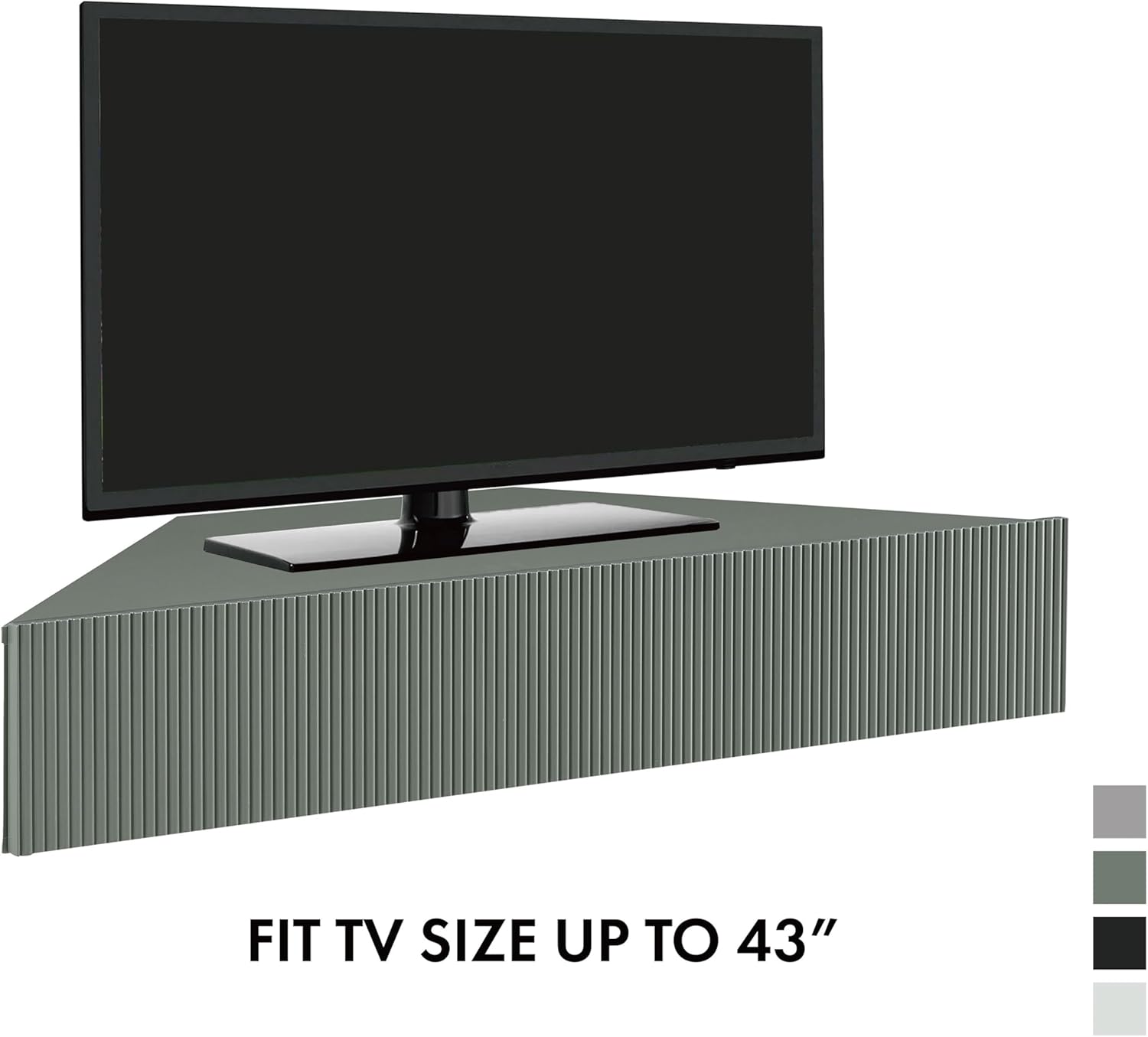 247 Shop at Home Floating TV Console Table 47 Inch Sage Green