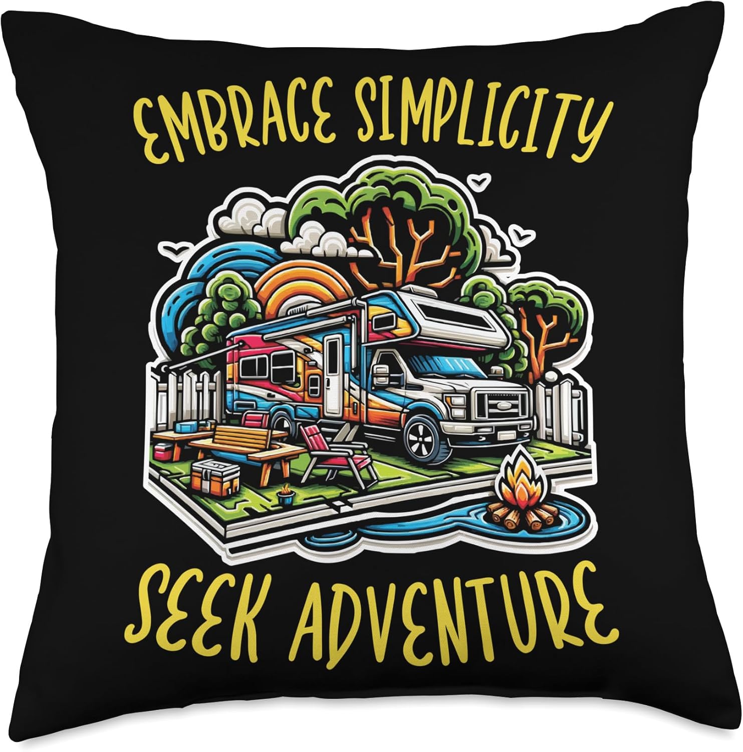 Mobile Home Throw Pillow for Motorhome and Trailer Parks 1