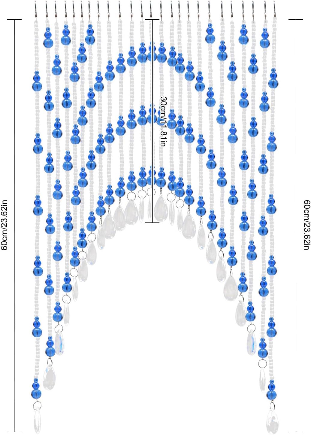 25 Strings Beaded Curtain for Doorway Privacy Decor