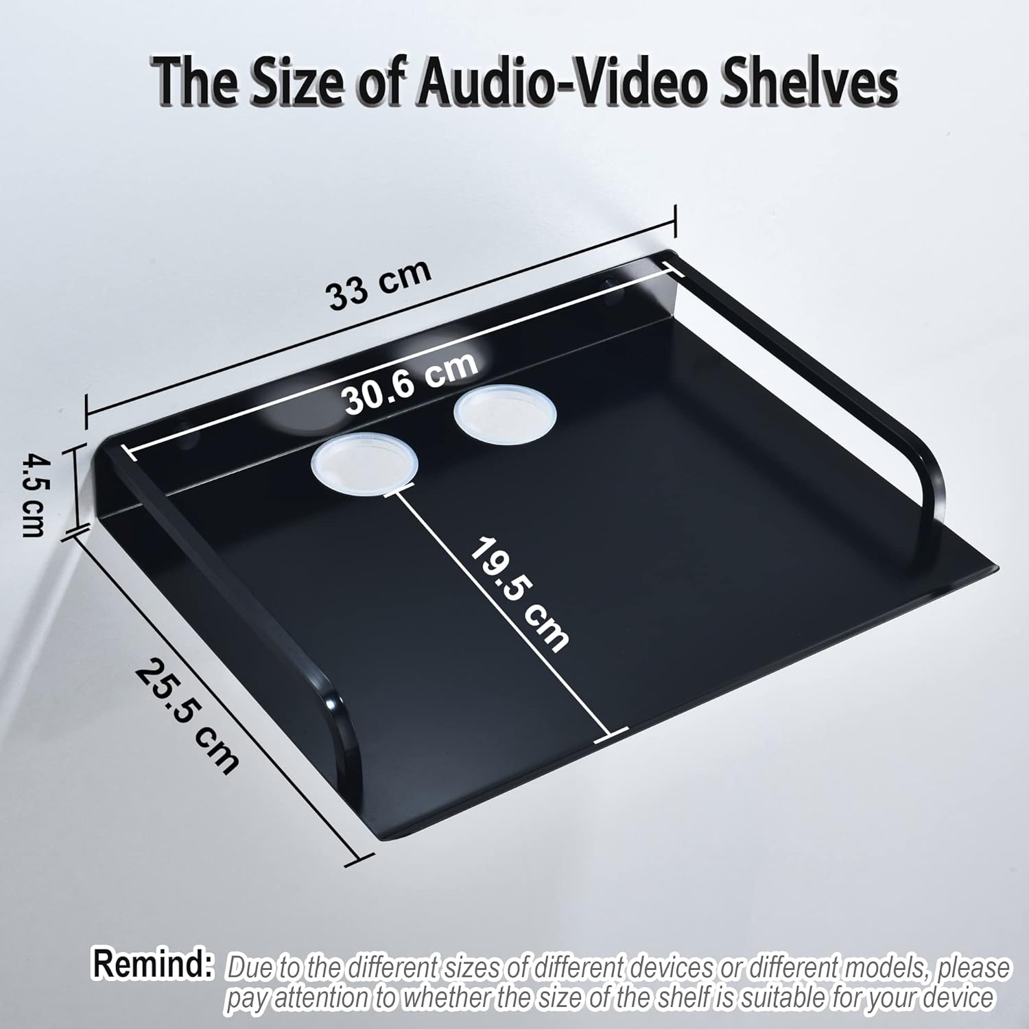 Floating Shelves for AV Devices - 2PCS Metal Mount Shelf