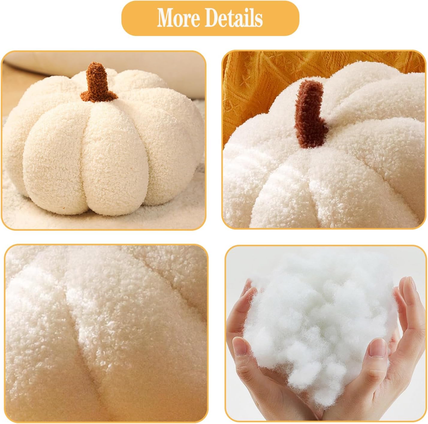 Cute Pumpkin Shaped Throw Pillow for Halloween Decor