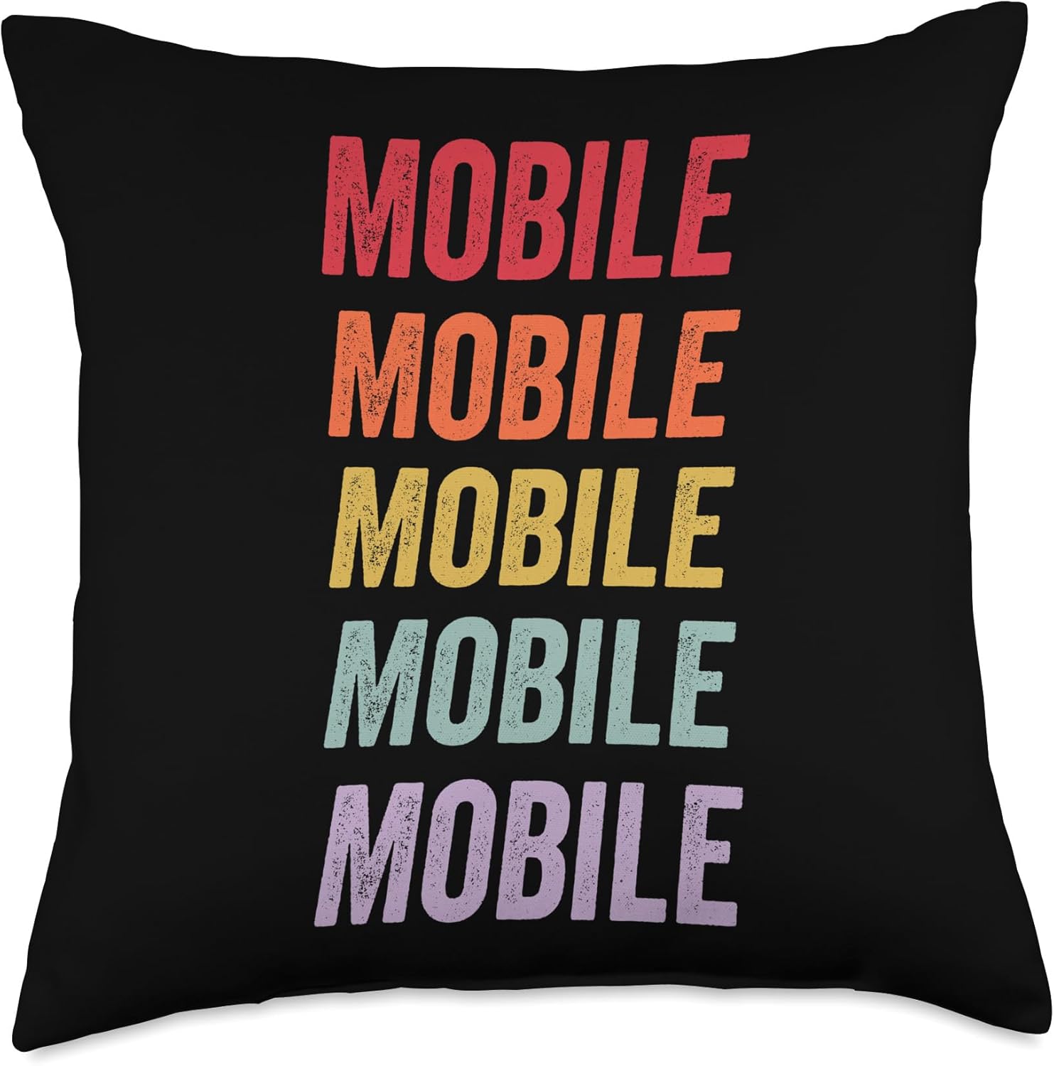 Mobile Throw Pillow with Repeating Mobile Design