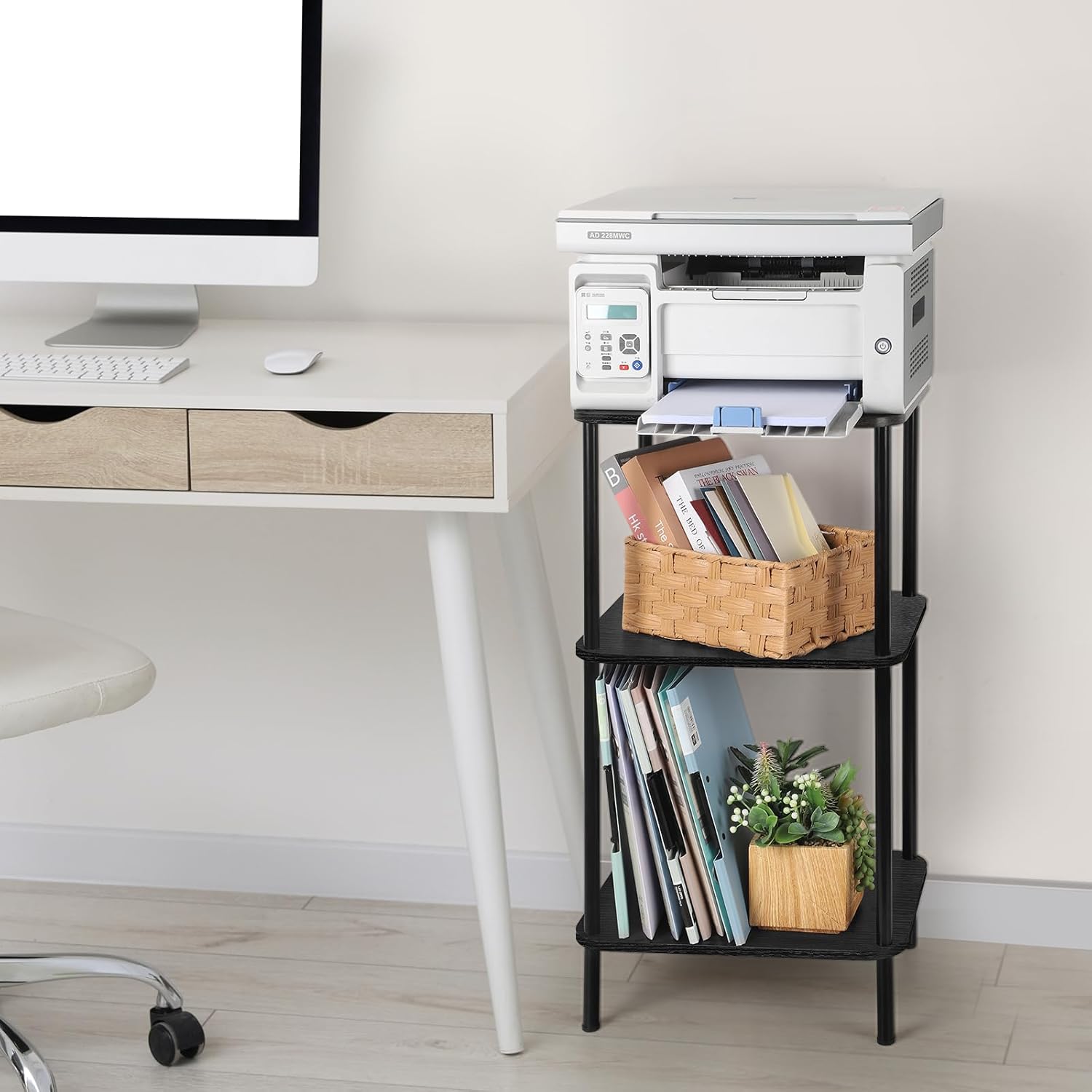 BTY 3 Tier Tall Side Table for Small Spaces