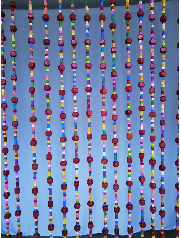 OKUOKA 45 Strands Wood Beaded Curtain for Doorways