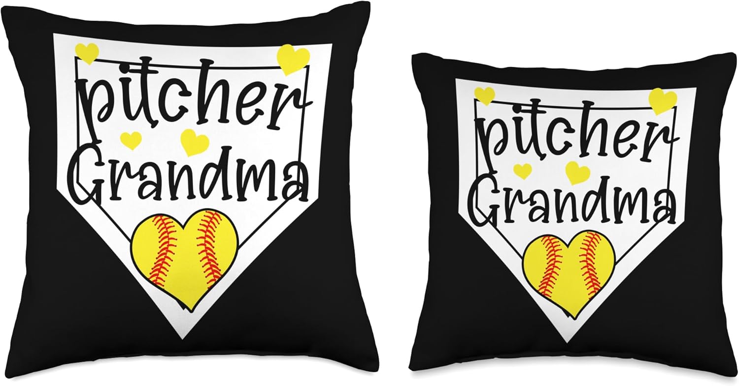Softball Pitcher Grandma Mothers Day Throw Pillow