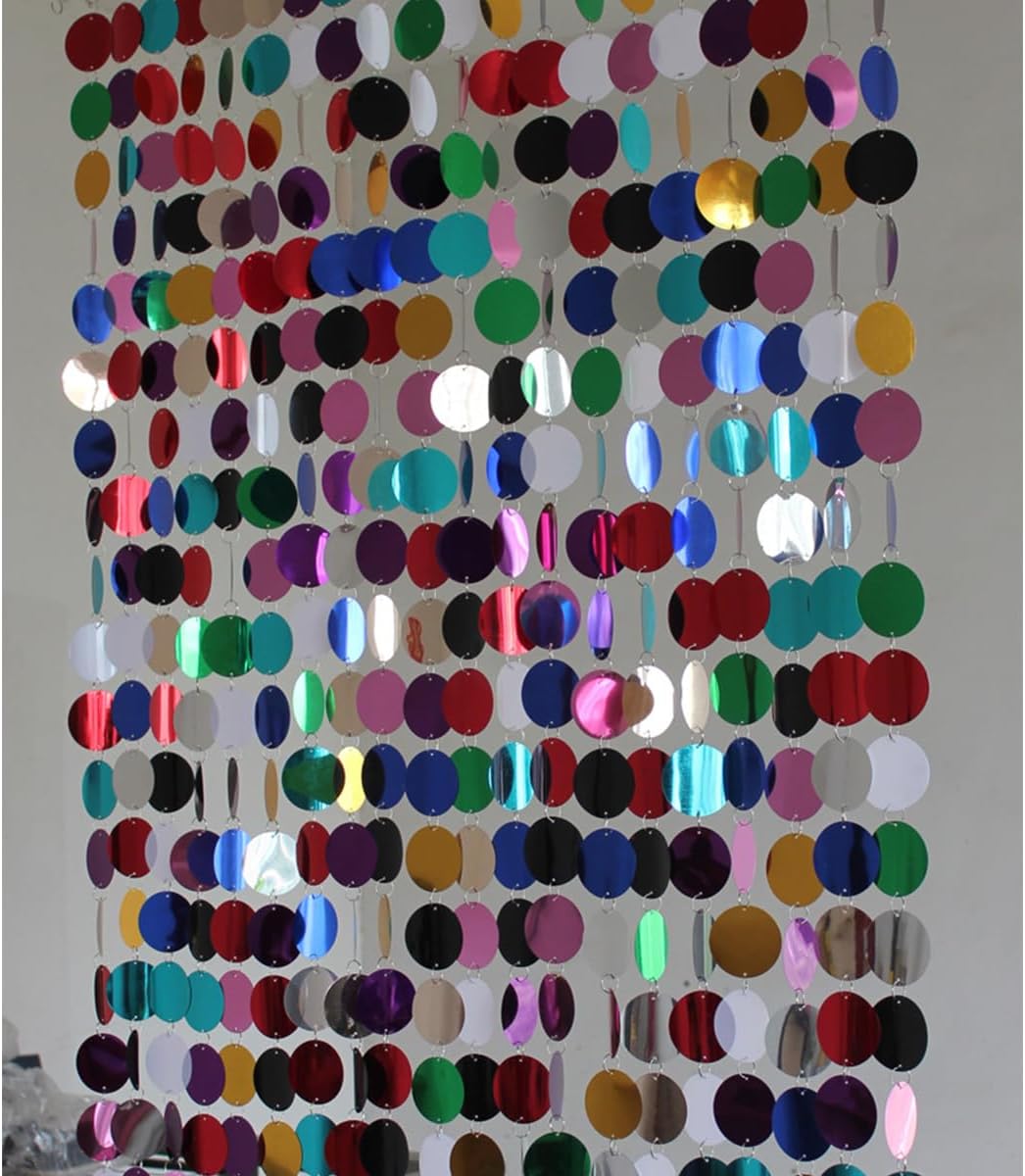 Queenbox 394in 5pcs Glitter Sequin Beaded Curtain