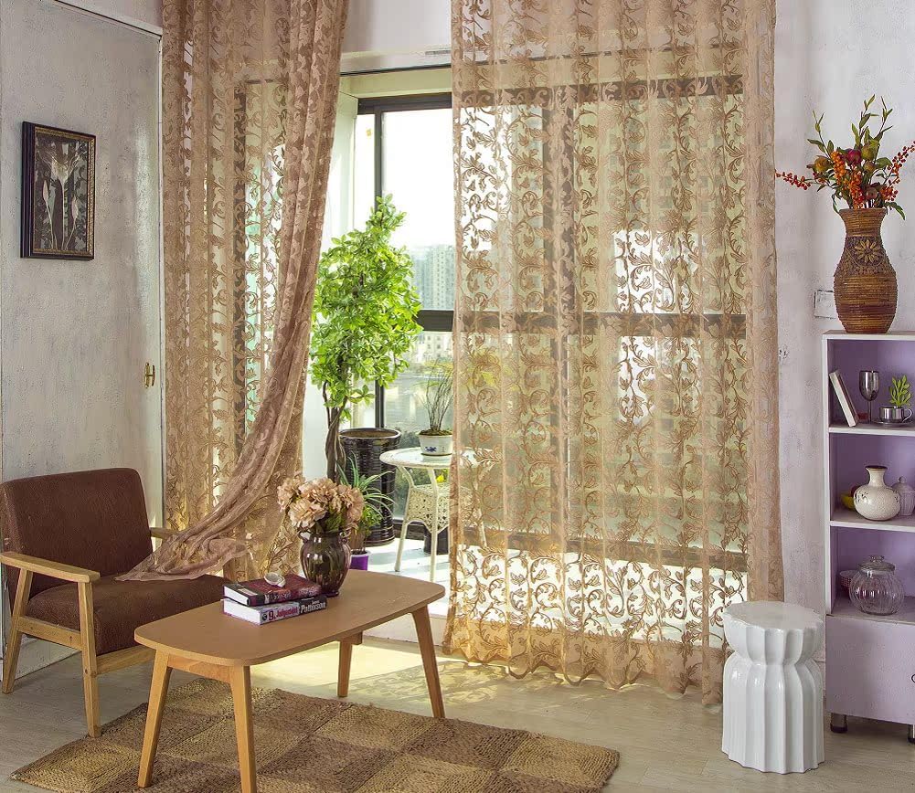 American Pastoral Wind Insulation Sheer Curtains for Kids Room