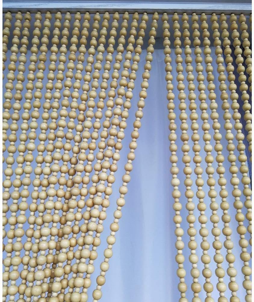31 Strands Wood Beaded Curtain for Doorways