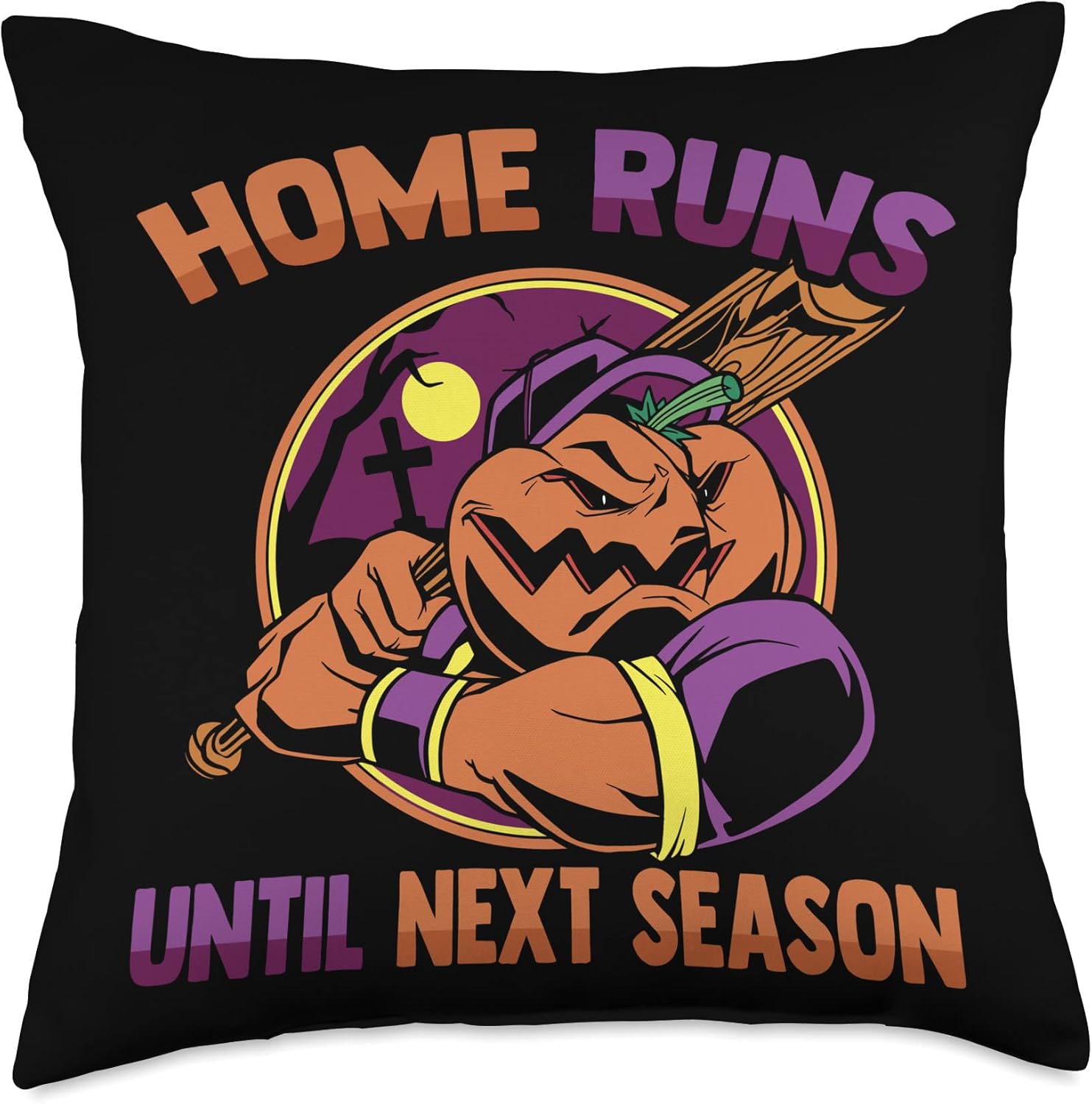 Cool Pitcher Halloween Throw Pillow
