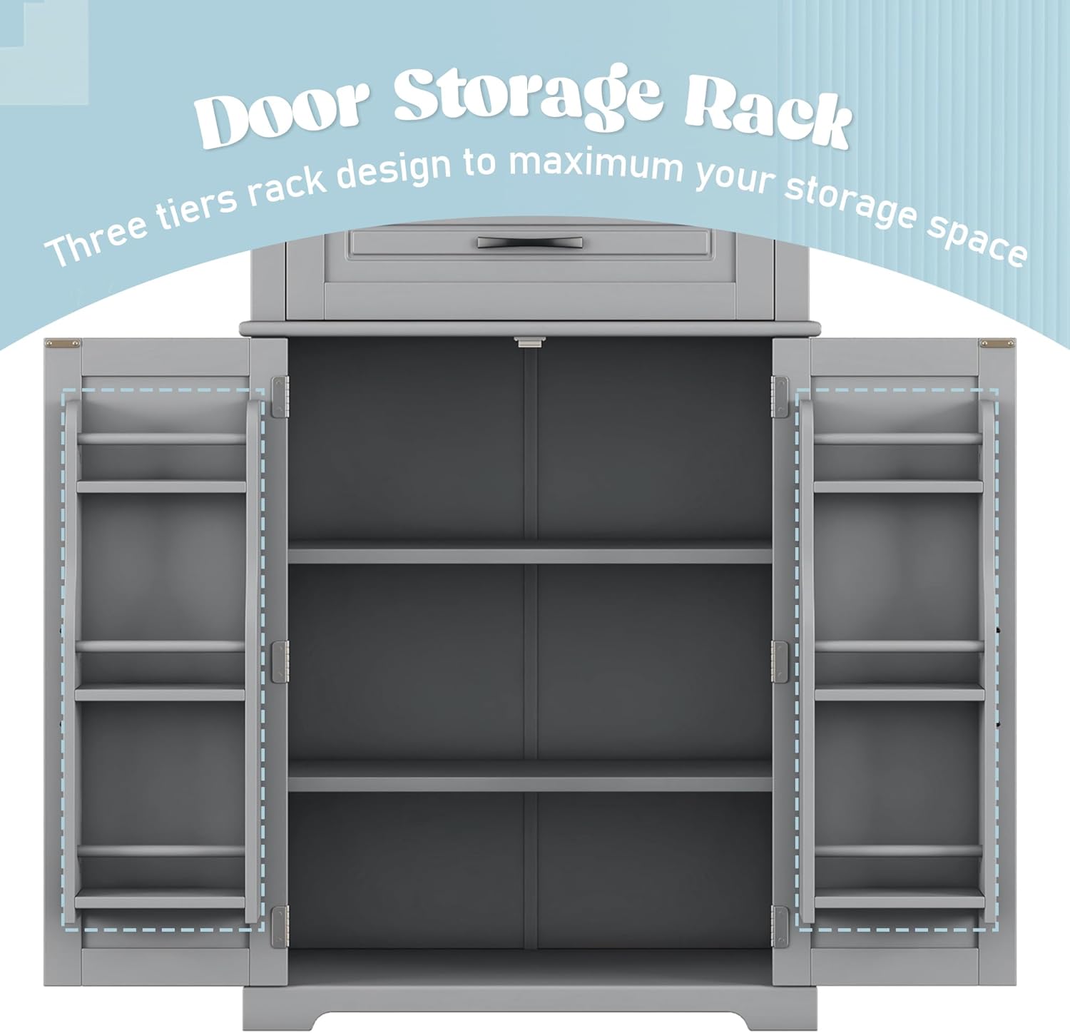 Tall Bathroom Storage Cabinet with Adjustable Shelves and Drawer