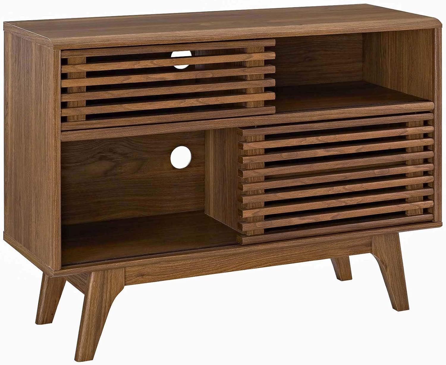 Modway Render Two-Tier TV Stand in Walnut