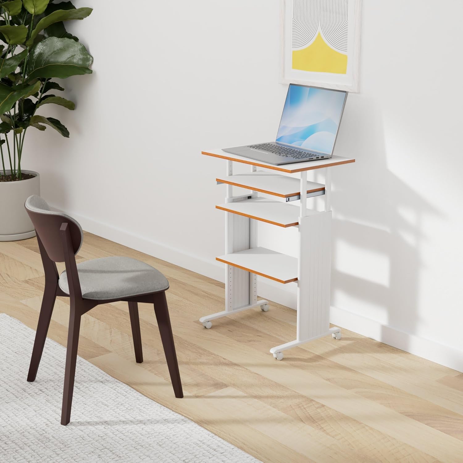 Safco Muv Adjustable Height Desk with Keyboard Shelf