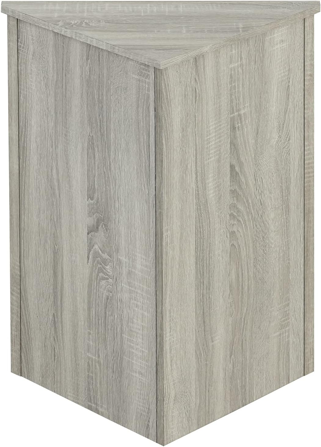 Triangle Corner Storage Cabinet with 2 Doors and Adjustable Shelves