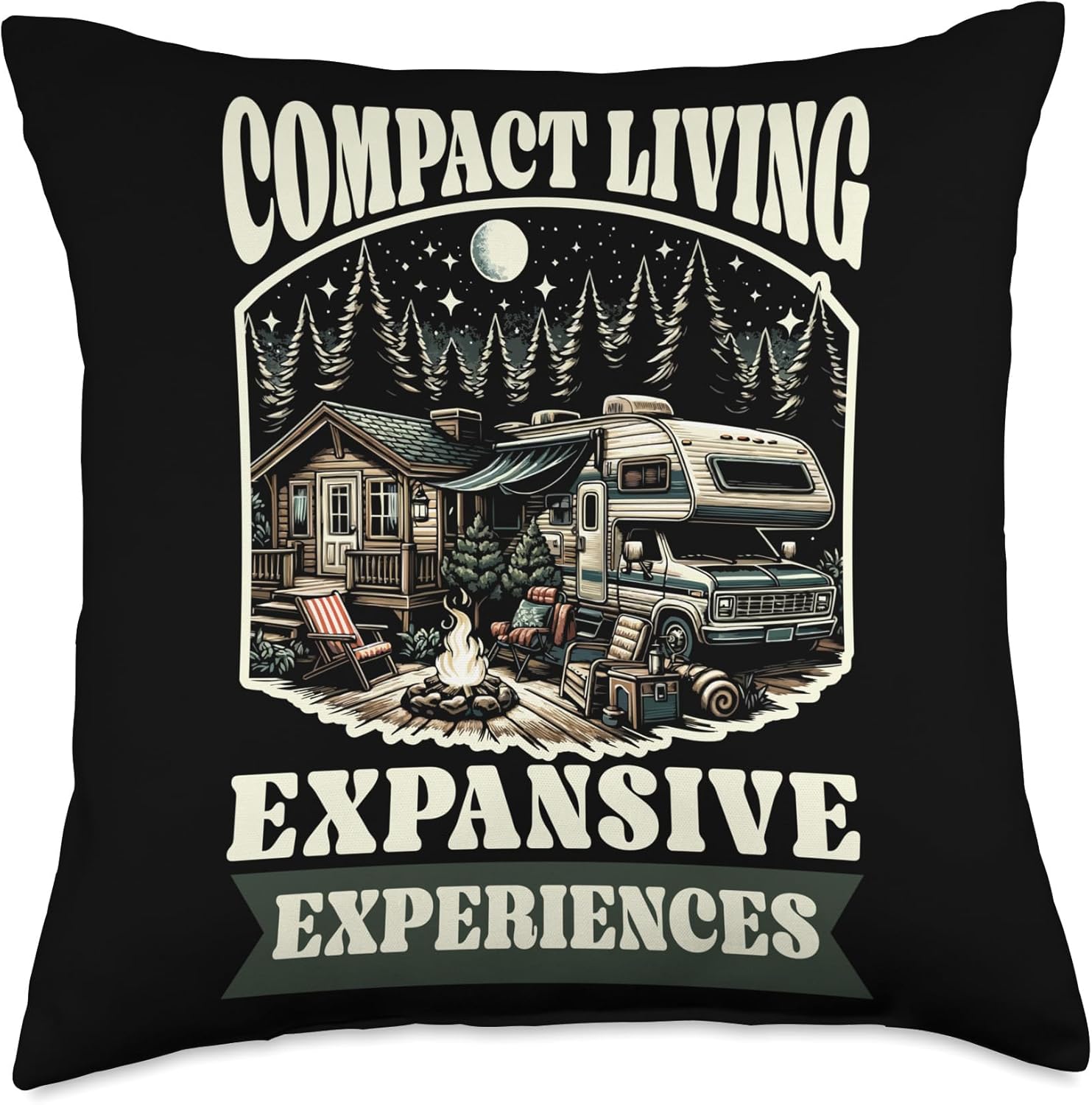 Mobile Home Throw Pillow for Motorhome and Trailer Park 1