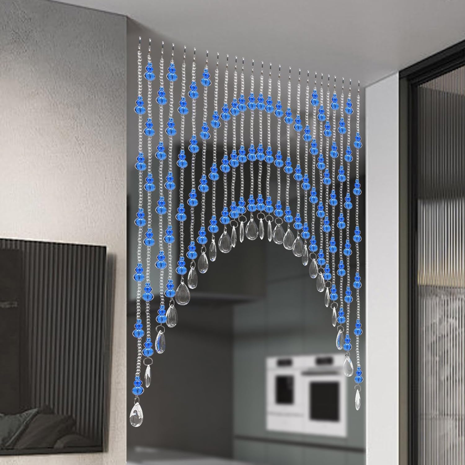 25 Strings Beaded Curtain for Doorway Privacy Decor