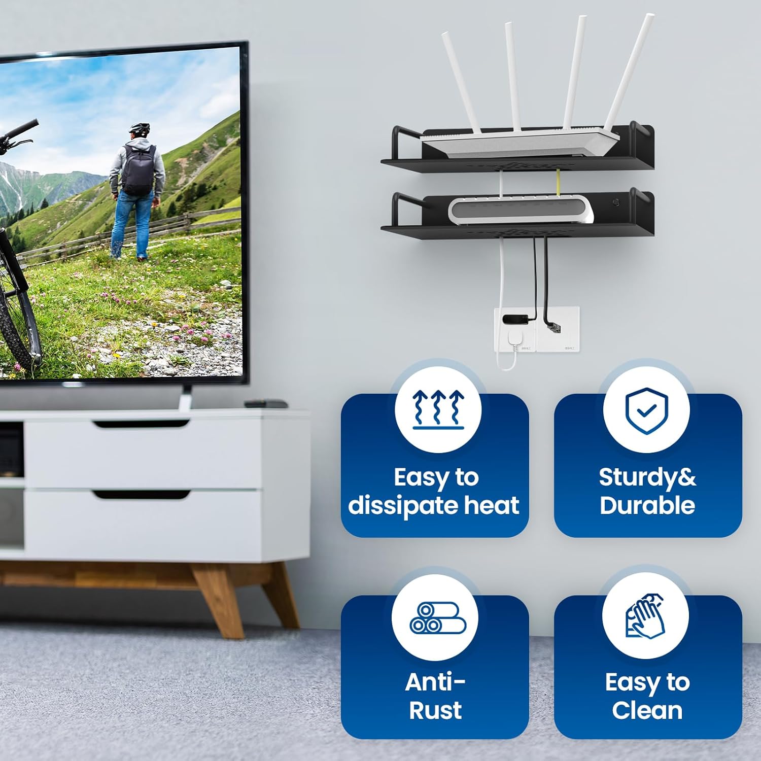 Floating Shelf For Projector And Electronics