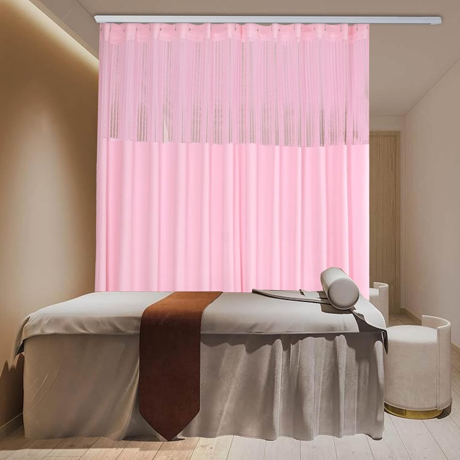 ACNAO Room Divider Curtains 12ft x 8ft Pink