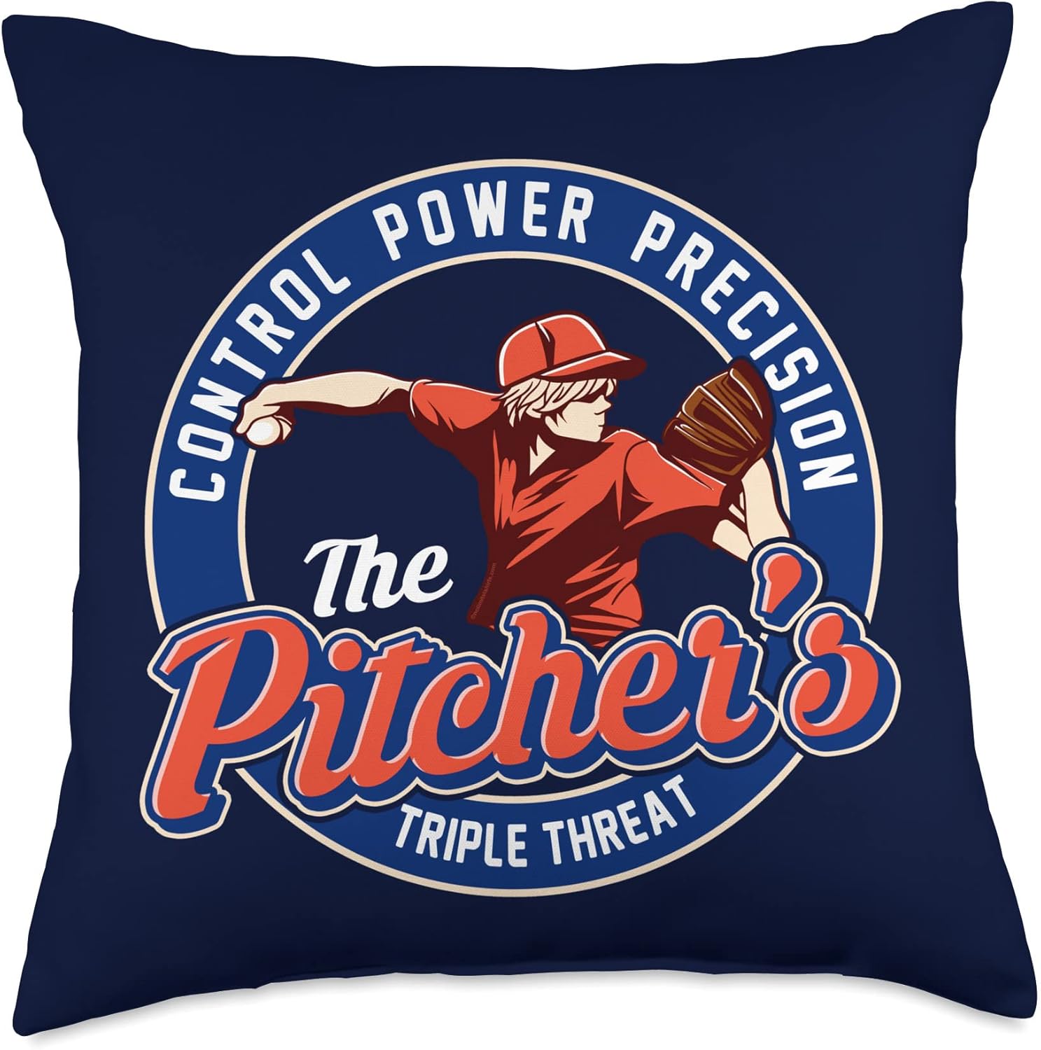 Pitchers Triple Threat Throw Pillow