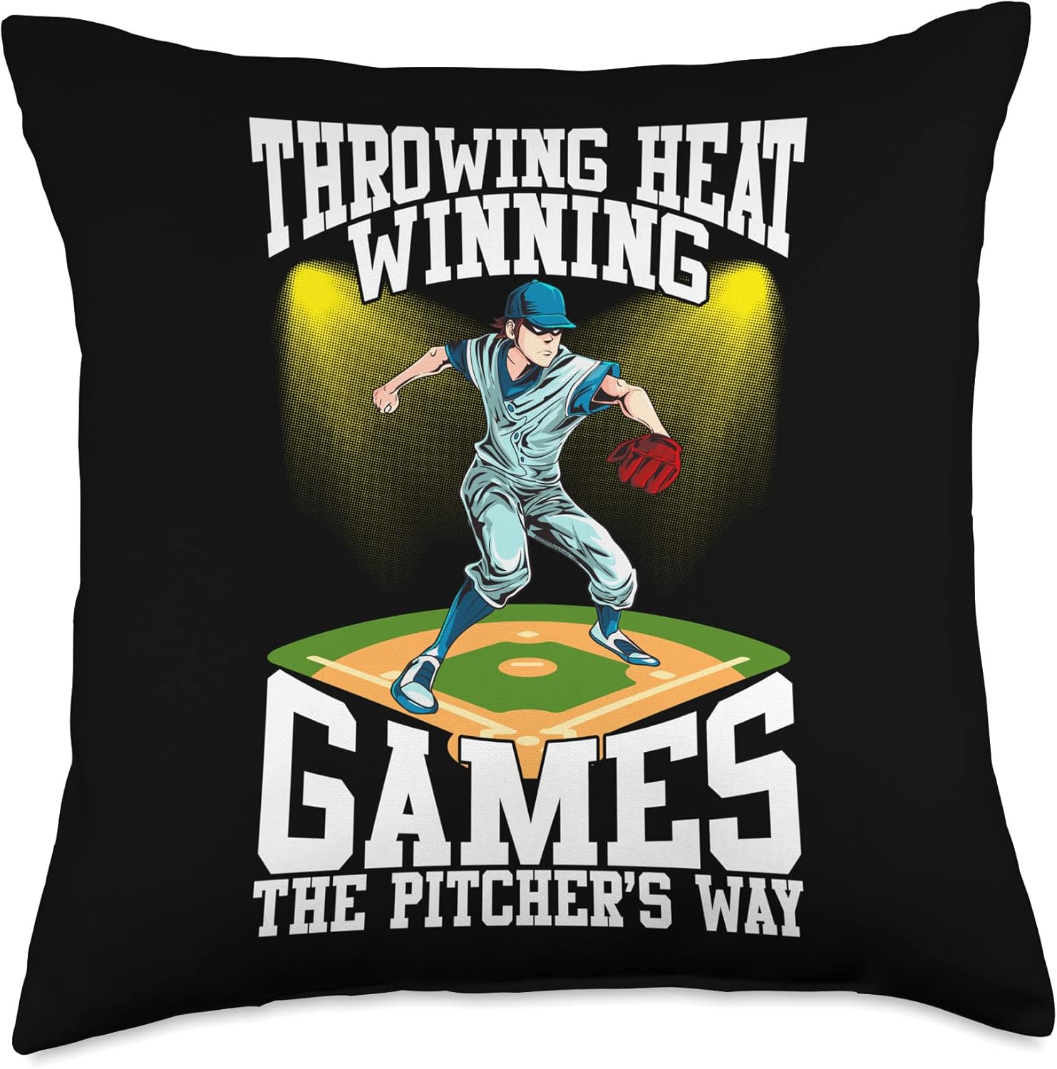 Pitchers Throwing Heat Throw Pillow for Baseball Fans