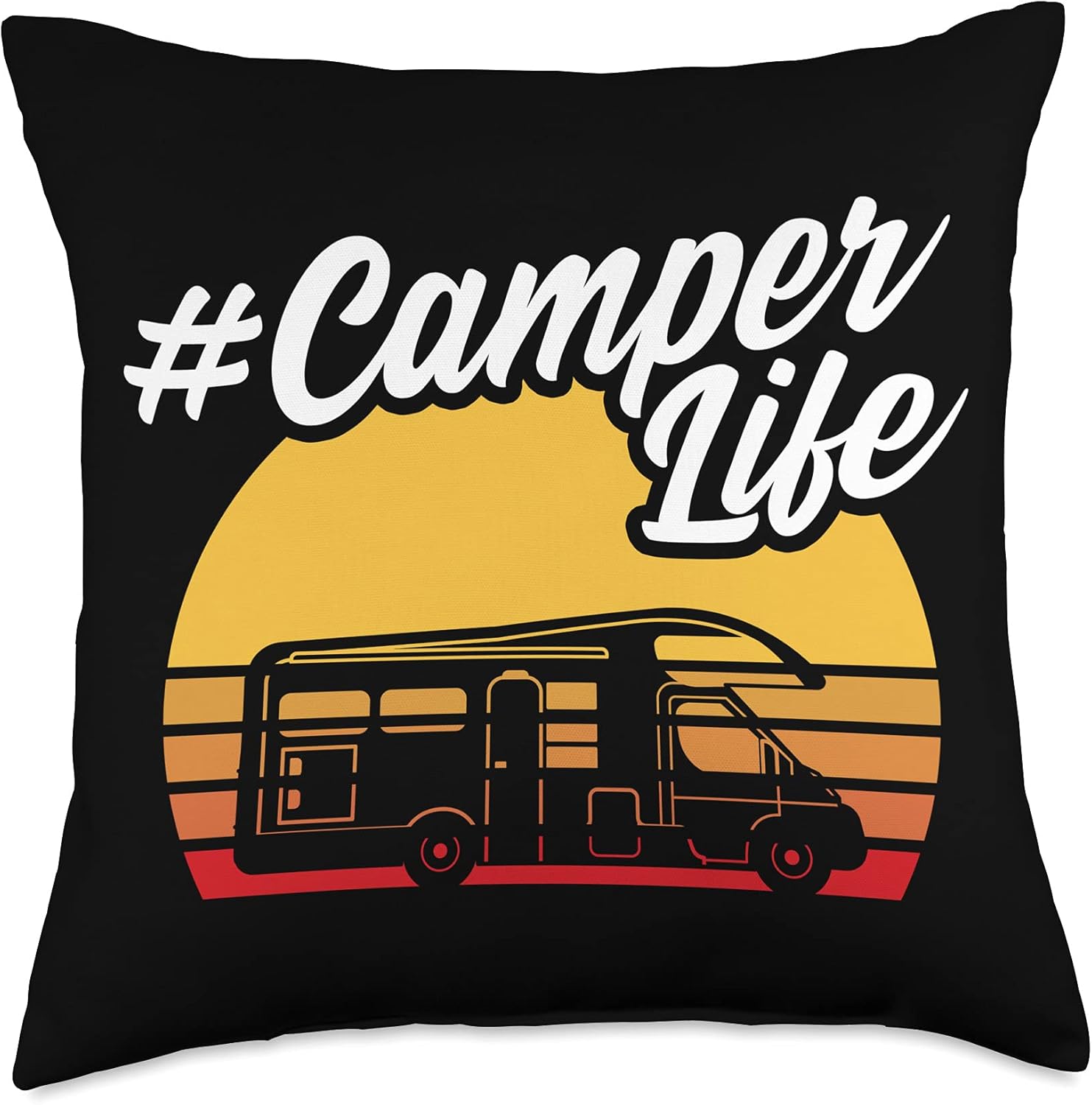 Funny Camping Sayings RV Throw Pillow
