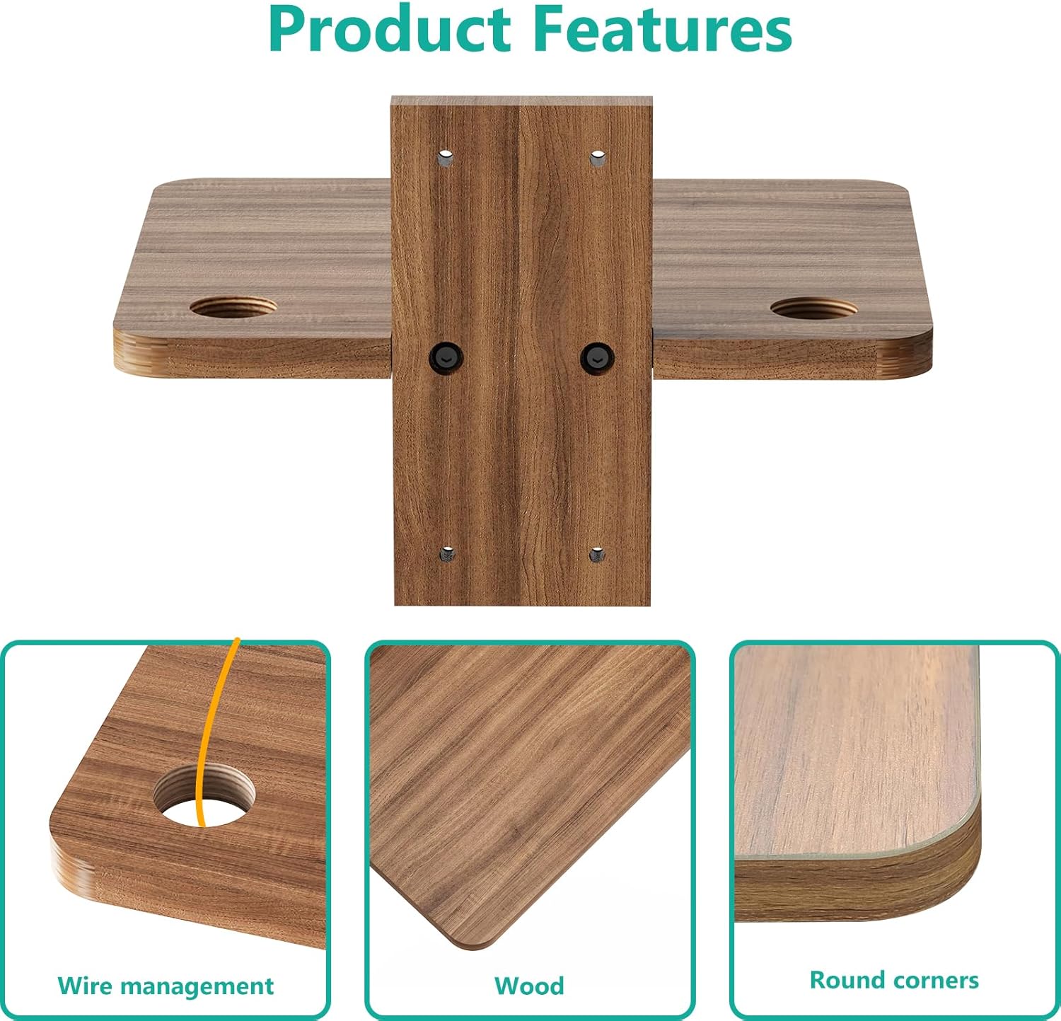 WALI Floating TV Shelf Wood 22lbs Heavy Duty Mount