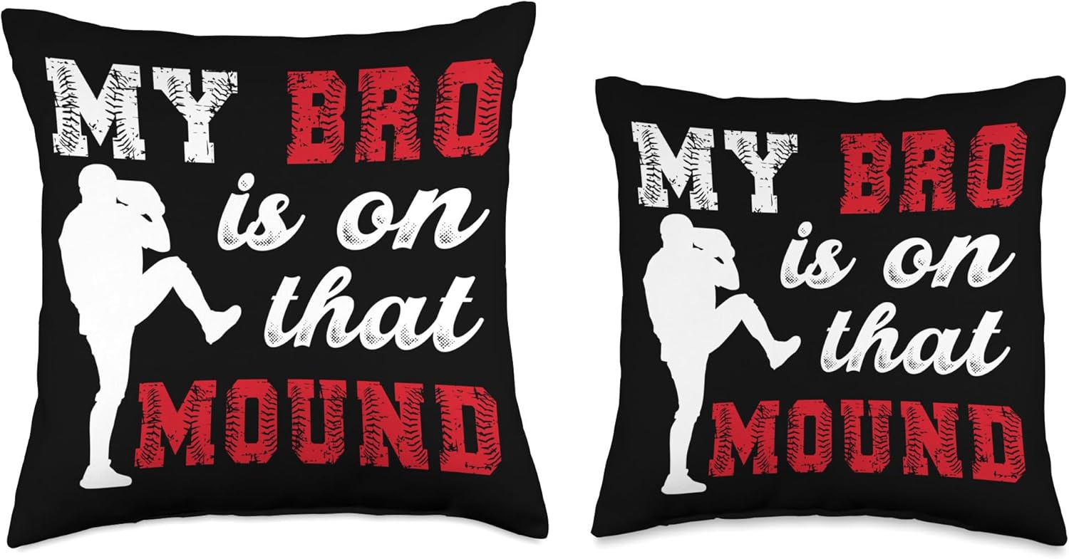 Baseball Pitcher Sister Throw Pillow 1