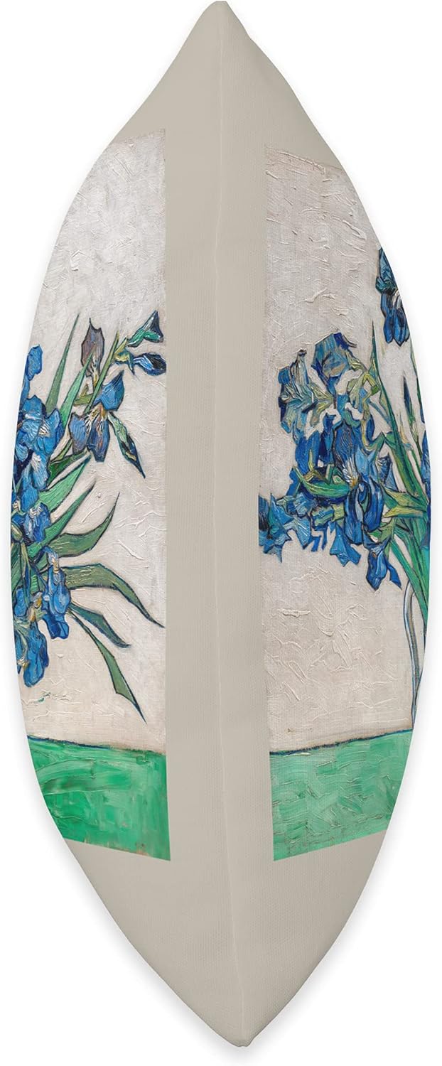 Vincent Van Gogh Irises Blue Green Floral Throw Pillow