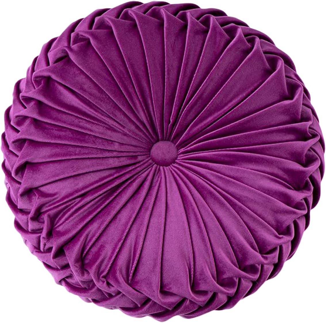 HLOVME 3D Pumpkin Velvet Throw Pillow 15x15 Dark Purple