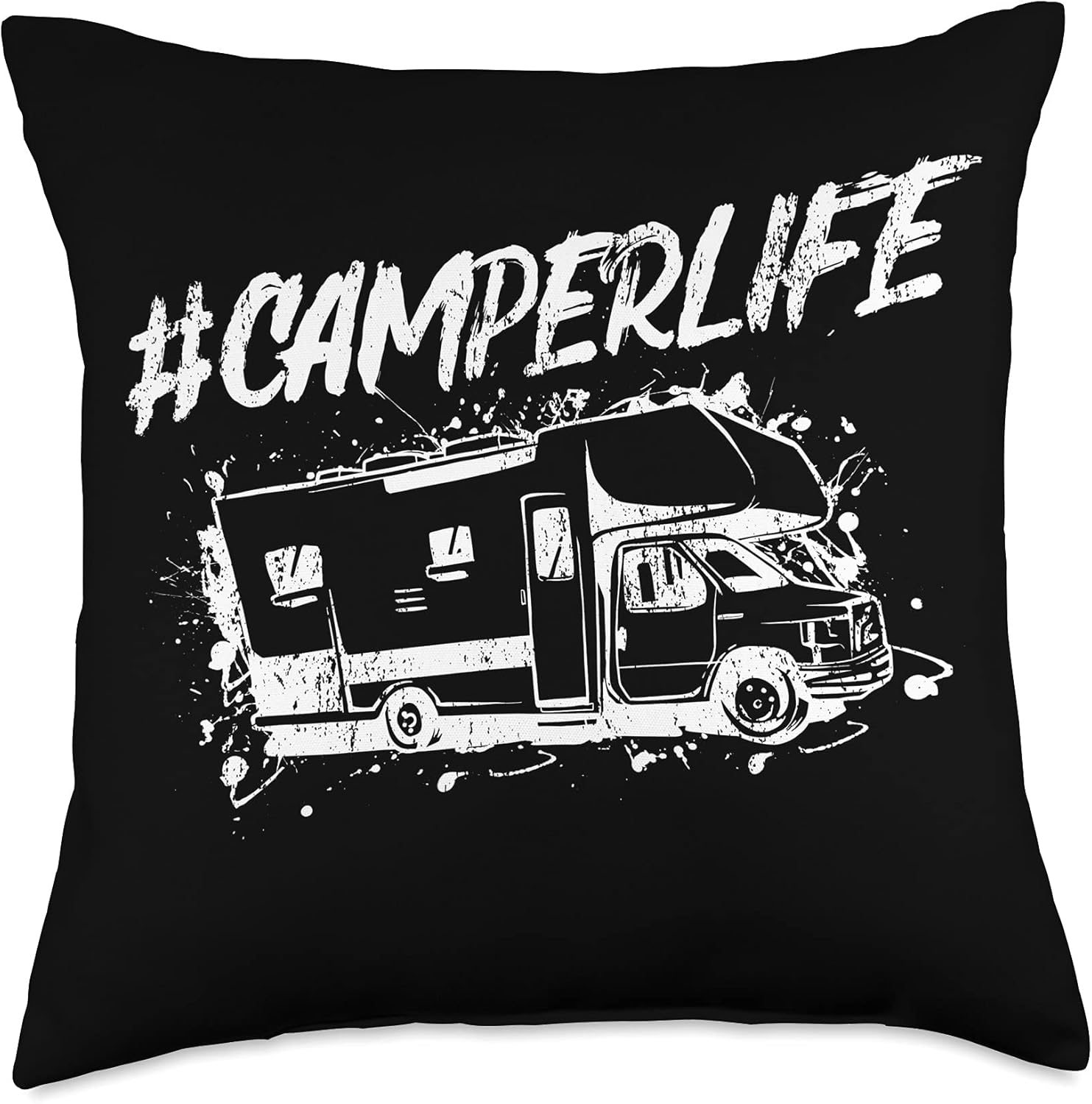 Camper Life RV Camping Throw Pillow with Funny Sayings