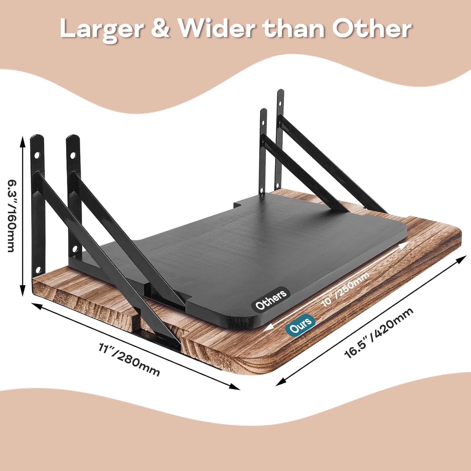Projector Shelf Mount - 162 x 11 Inch Organizer