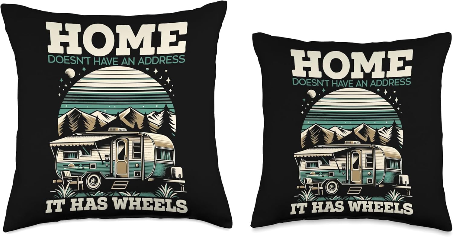 Mobile Home Rolling Throw Pillow for Motorhome