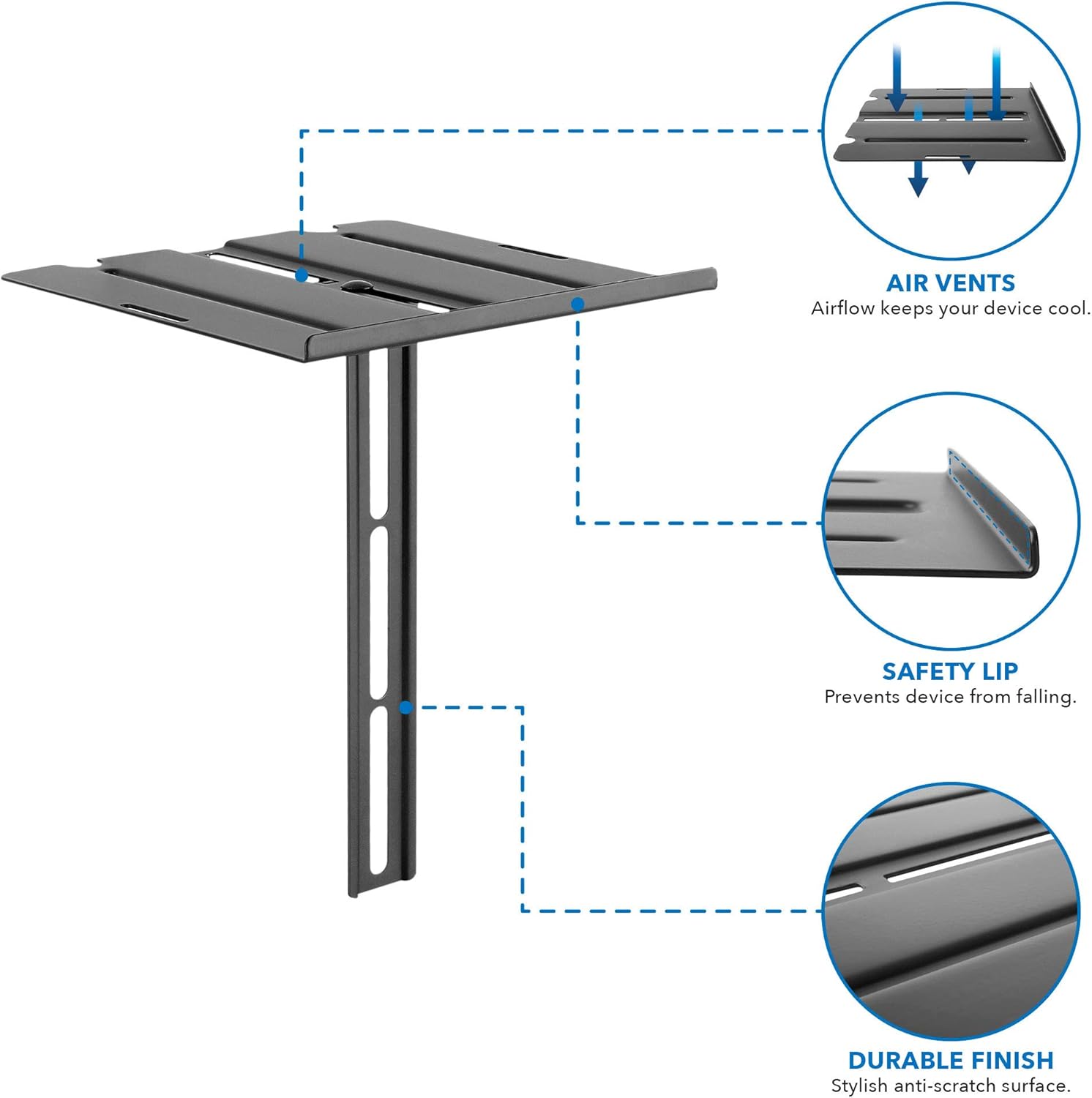 Mount-It TV Shelf Wall Mount Floating 66 lbs