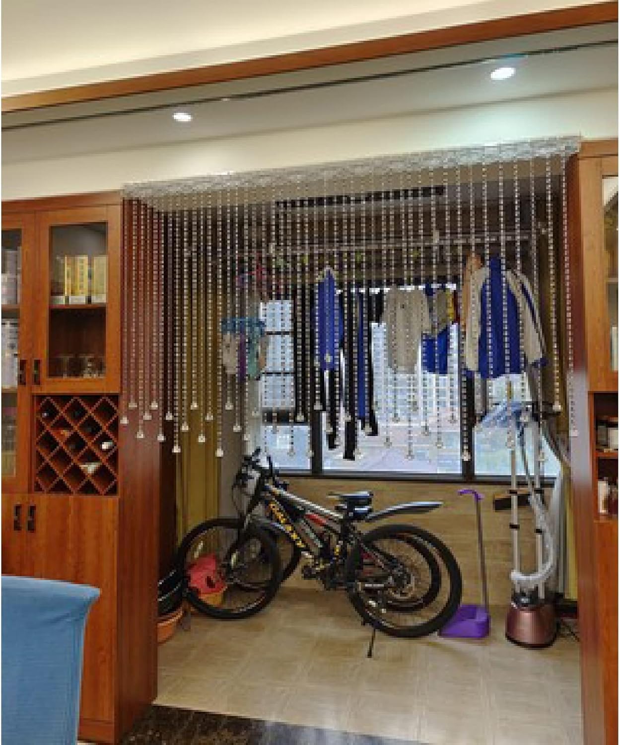 ZHANGQINGXIU Crystal Beaded Curtain for Home Decor and Parties