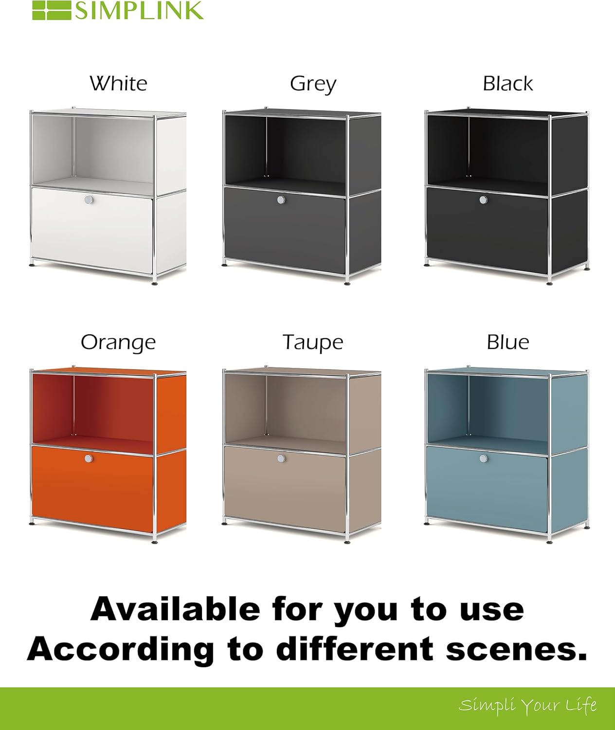 325 Inch Flip Top Side Table with Detachable Wheels and Storage - Modern Orange Bedroom Furniture