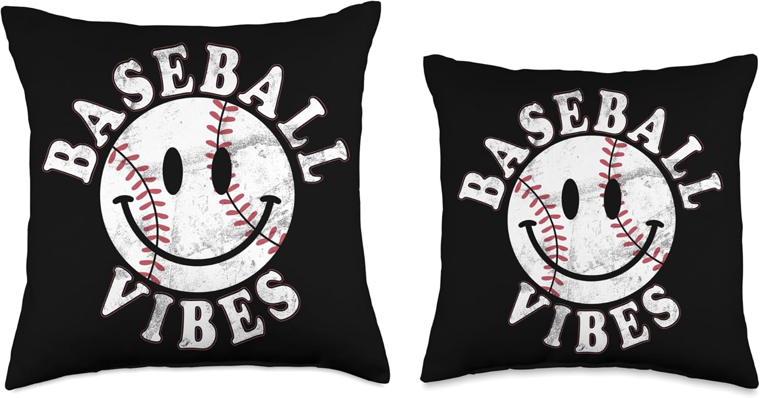 Baseball Pitcher Throw Pillow with Funny Design