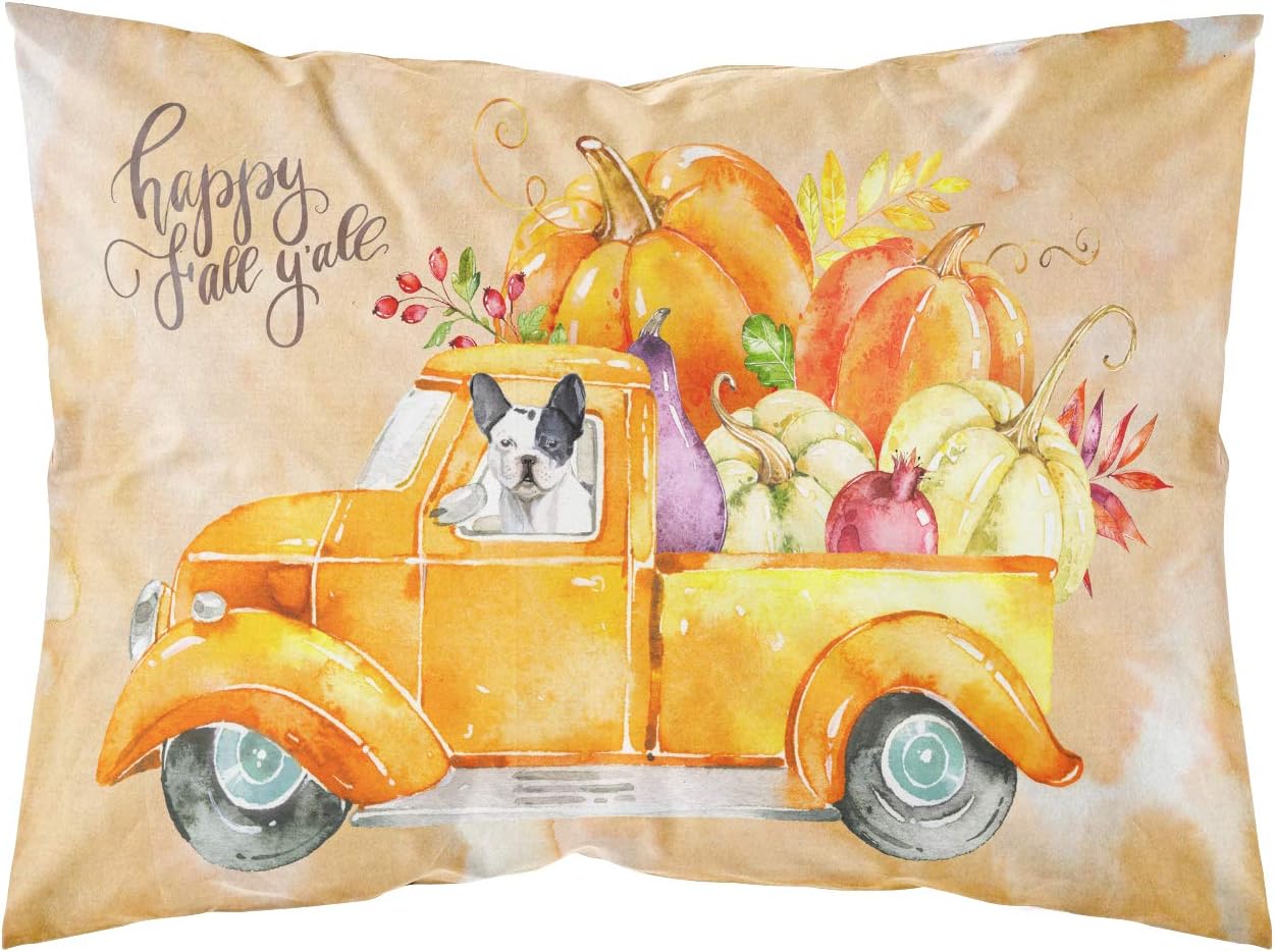 Carolines Treasures CK2656 Pillowcase Fall Harvest French Bulldog