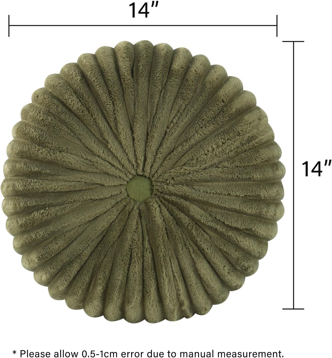 HIG Decorative Round Throw Pillows Set of 2 Velvet Pumpkin Pillows