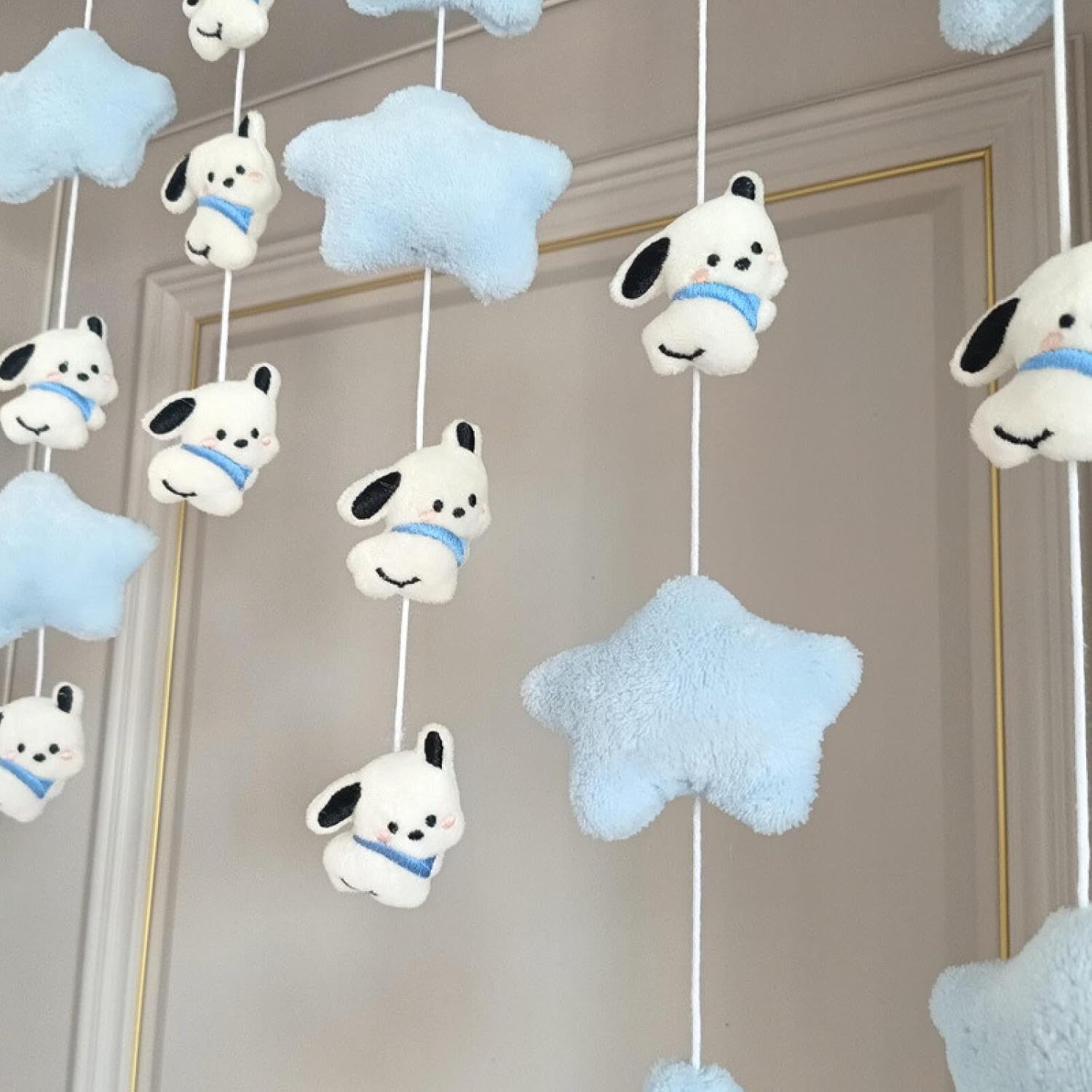 Fluffy Star Cartoon Door Curtain Tassel Garland Room Divider