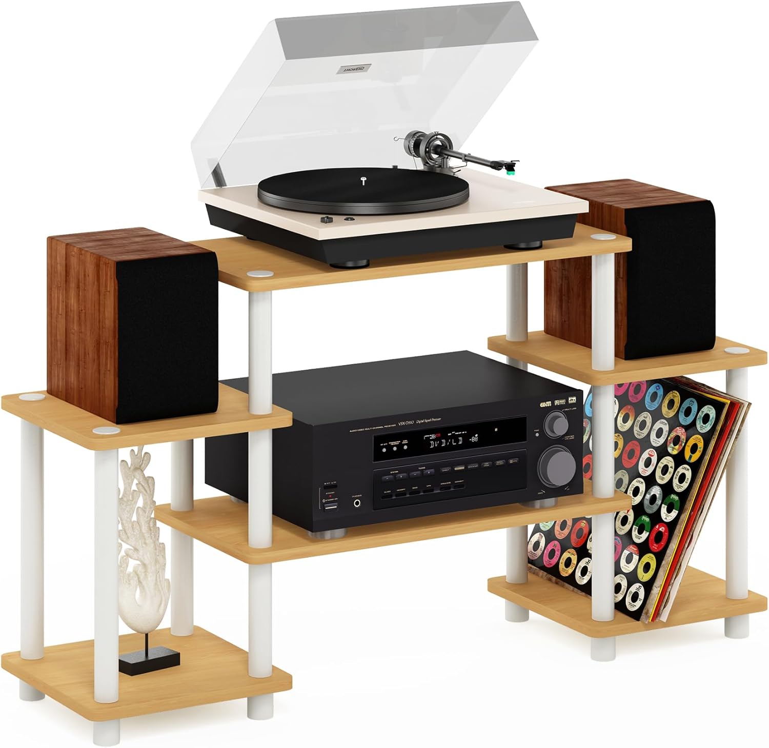 Furinno Turn-N-Tube TV Stand No Tools Square Corner