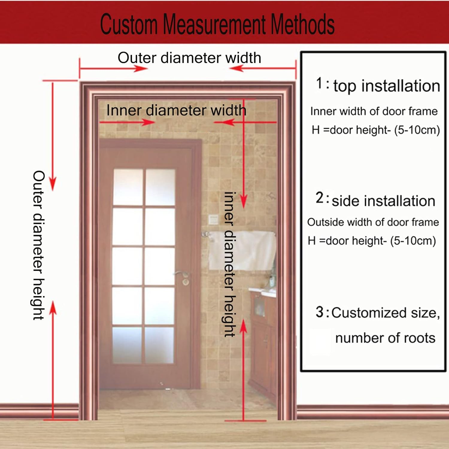 Natural Wood Beaded Curtains for Doorway and Room Divider