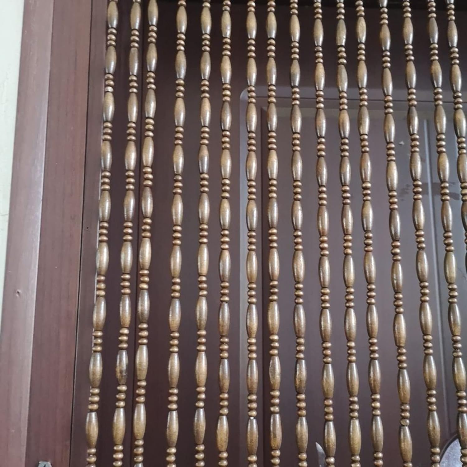 Natural Bamboo Beaded Door Curtain for Room Decor 1