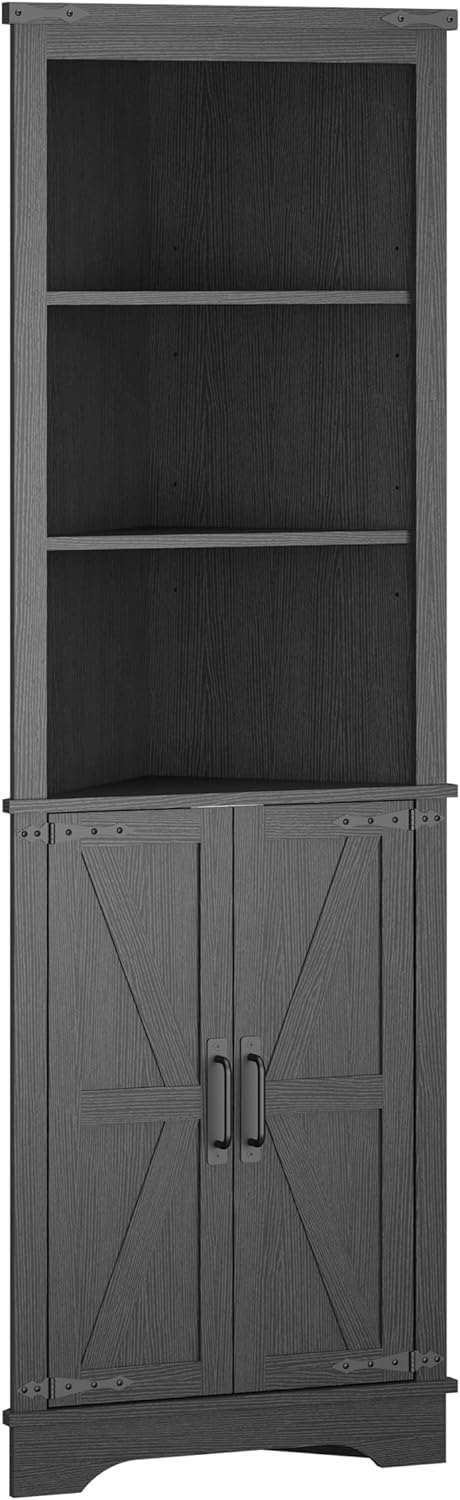 Panana Tall Corner Cabinet Black