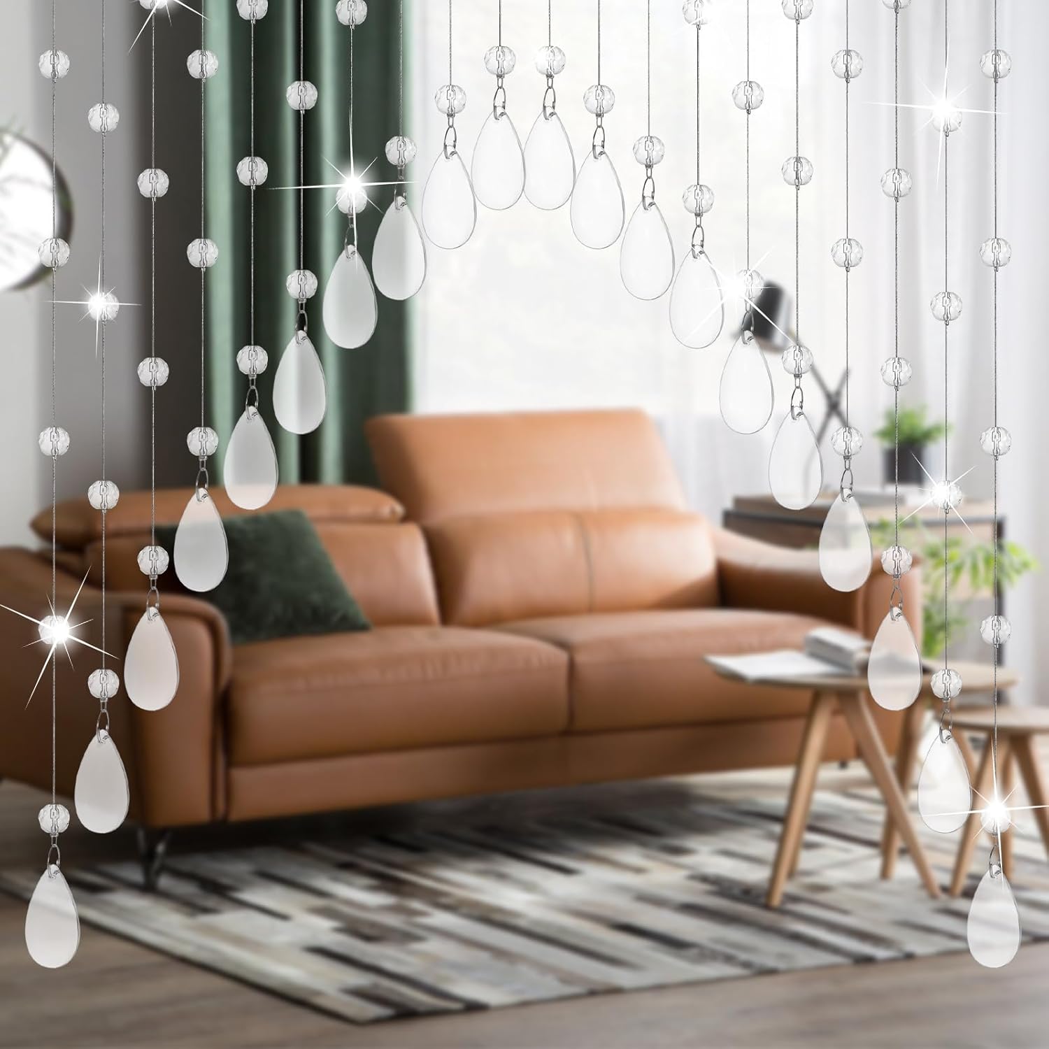 20 Strings Crystal Beaded Curtain for Door and Window