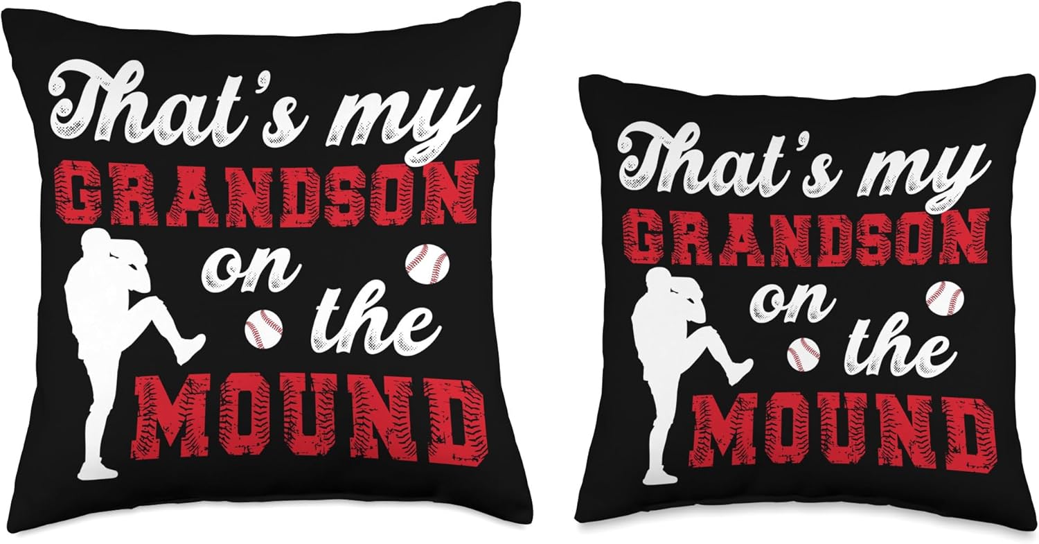 Baseball Pitcher Grandma Throw Pillow