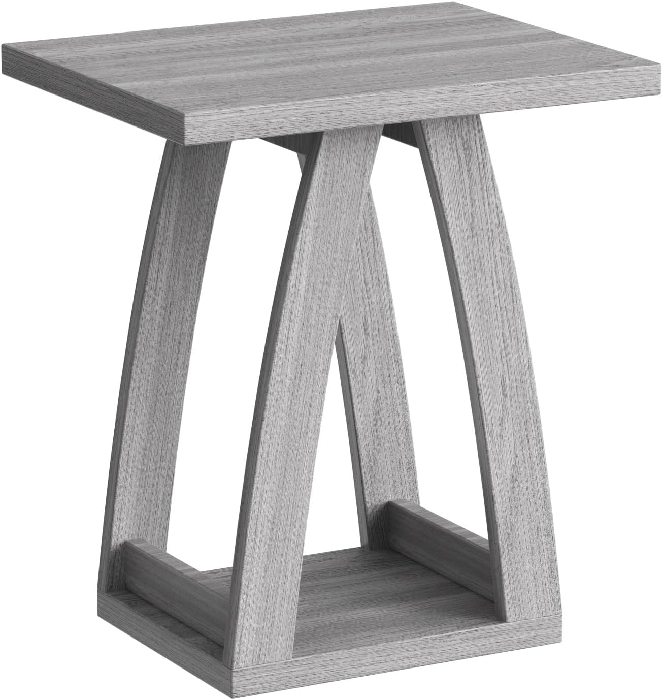 Modern Grey End Table Set of 2 for Living Room and Bedroom