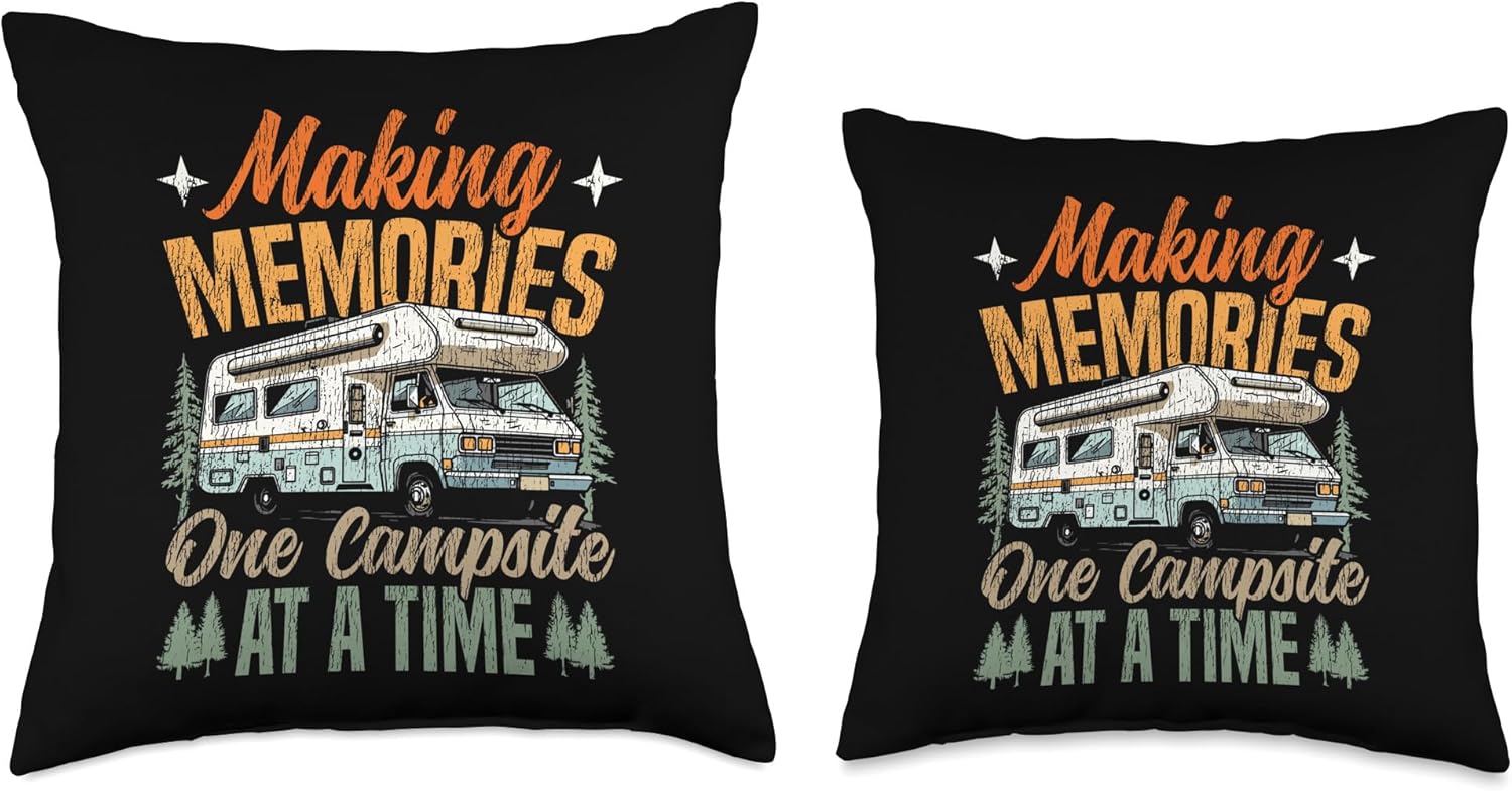 Camping Camper Lover Throw Pillow